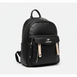 Petit sac à dos femme texturé noir - Vue 1 - petit sac à dos