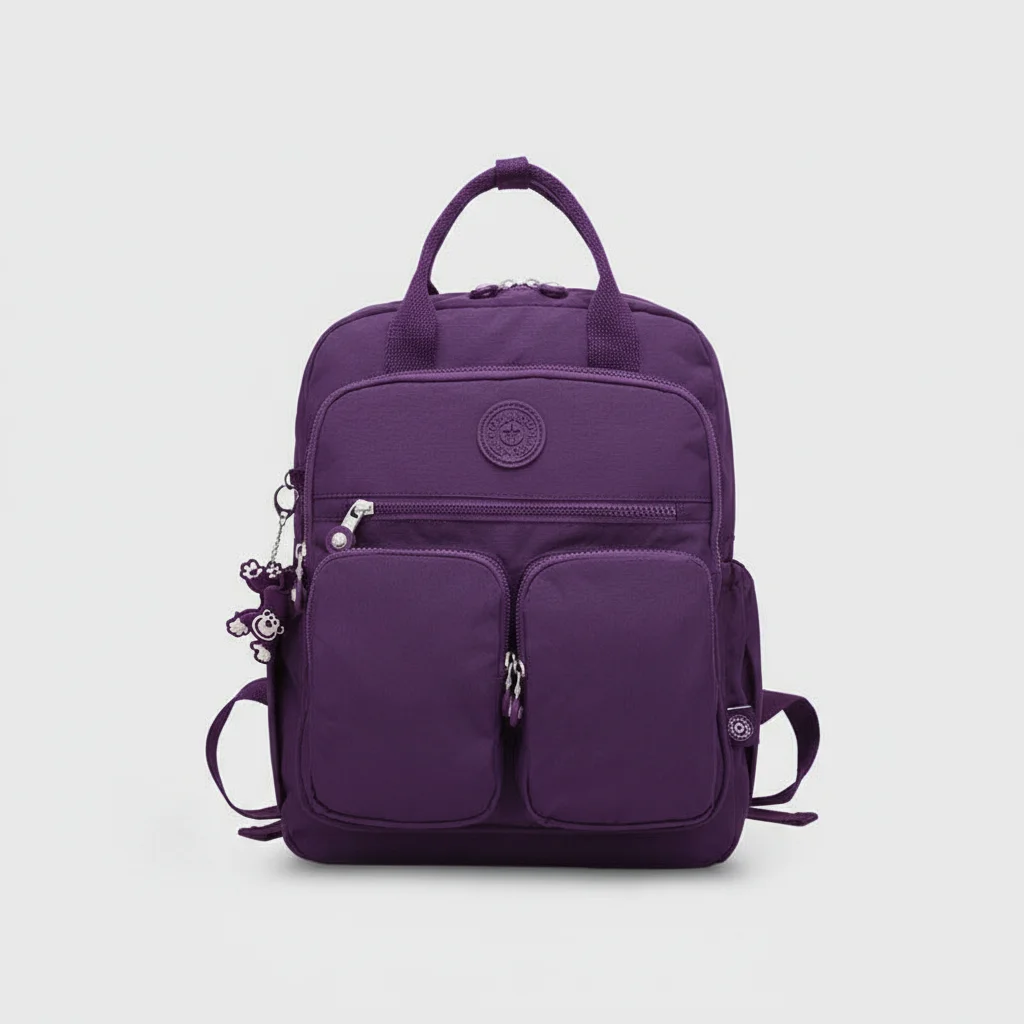 Petit sac à dos femme tissu violet - Vue 10 - petit sac à dos