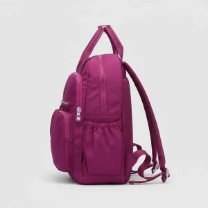 Petit sac à dos femme tissu violet - Vue 2 - petit sac à dos