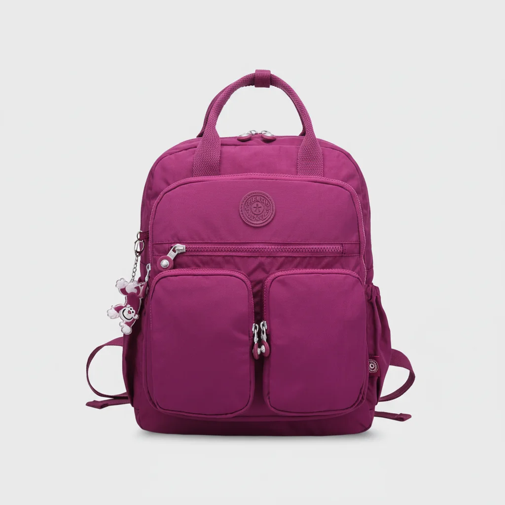 Petit sac à dos femme tissu violet - Vue 6 - petit sac à dos