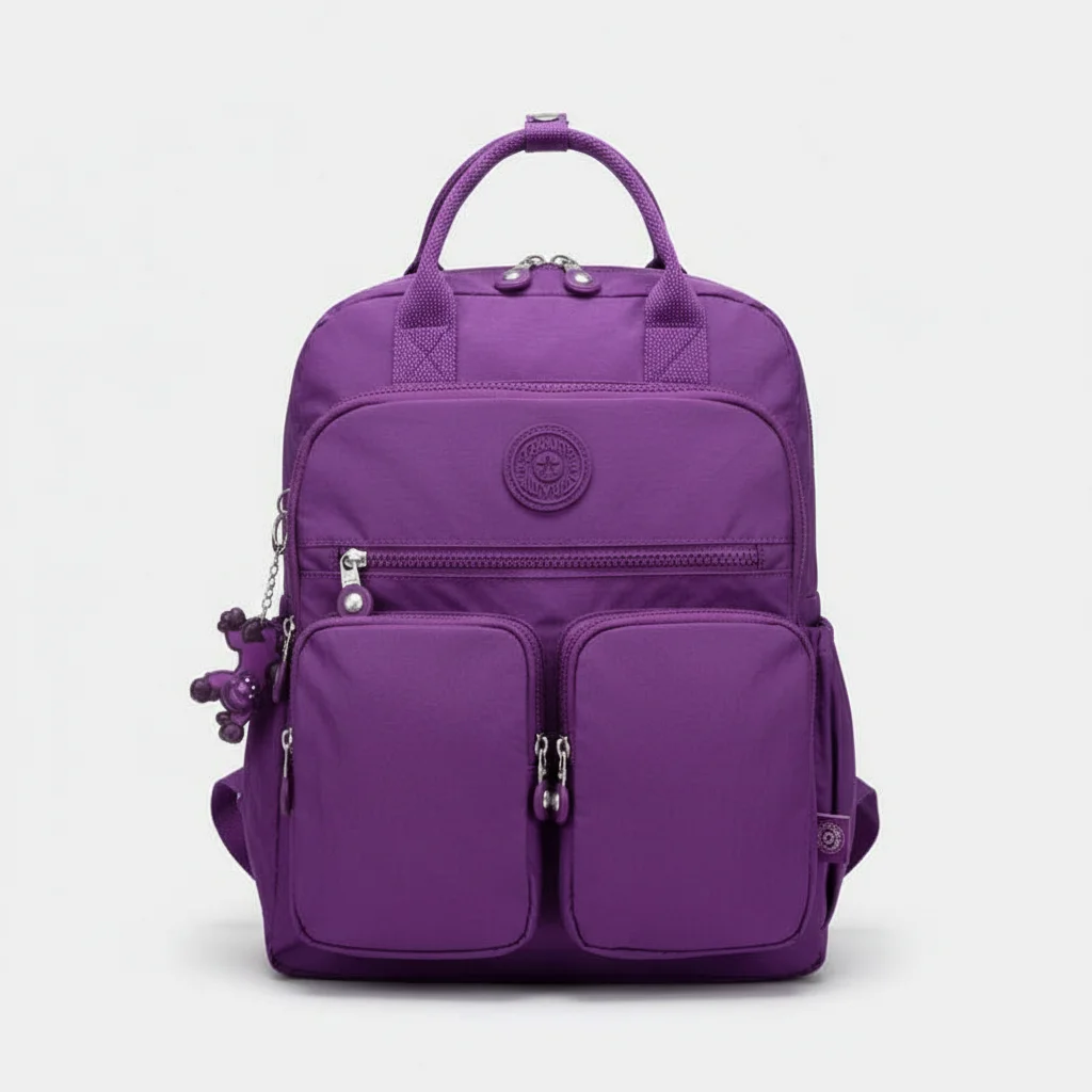 Petit sac à dos femme tissu violet - Vue 7 - petit sac à dos