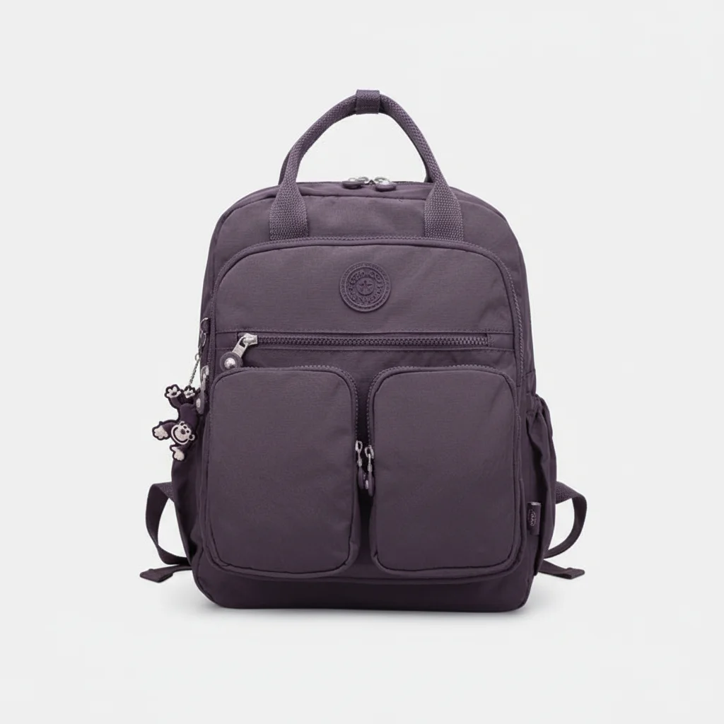 Petit sac à dos femme tissu violet - Vue 8 - petit sac à dos
