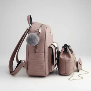 Petit sac à dos femme 3 pièces polyvalent - Vue 2 - petit sac à dos