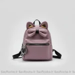 Petit sac à dos femme velours chat - Vue 1 - petit sac à dos