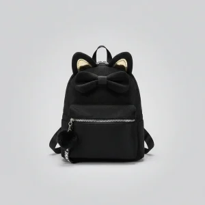 Petit sac à dos femme velours chat - Vue 2 - petit sac à dos