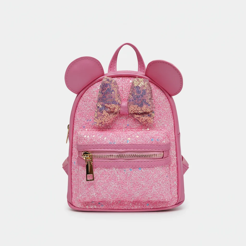 Petit sac à dos fille rose à paillettes - Vue 1 - petit sac à dos