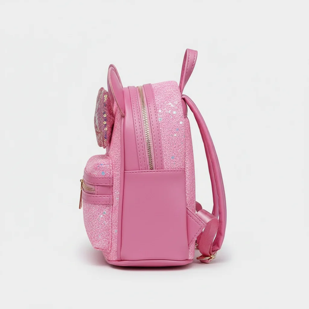 Petit sac à dos fille rose à paillettes - Vue 2 - petit sac à dos