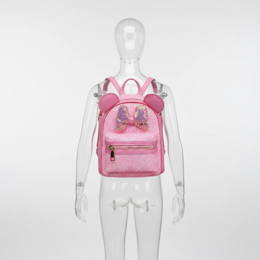 Petit sac à dos fille rose à paillettes - Vue 5 - petit sac à dos