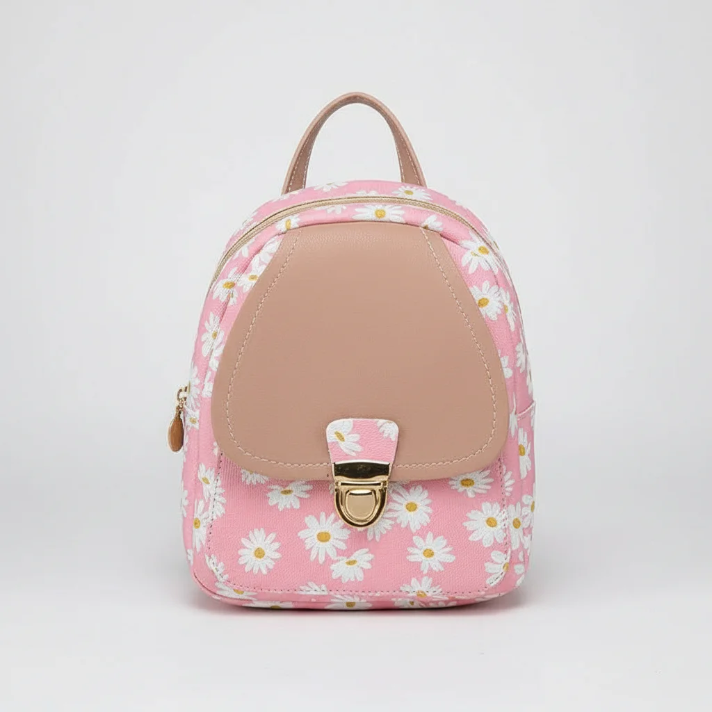Petit sac à dos fleuri style japonais - Vue 1 - petit sac à dos