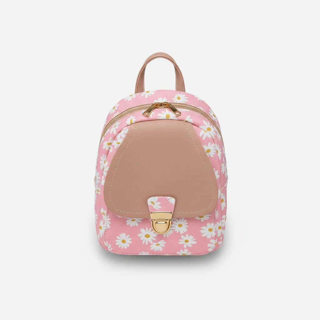 Petit sac à dos fleuri style japonais - Vue 3 - petit sac à dos