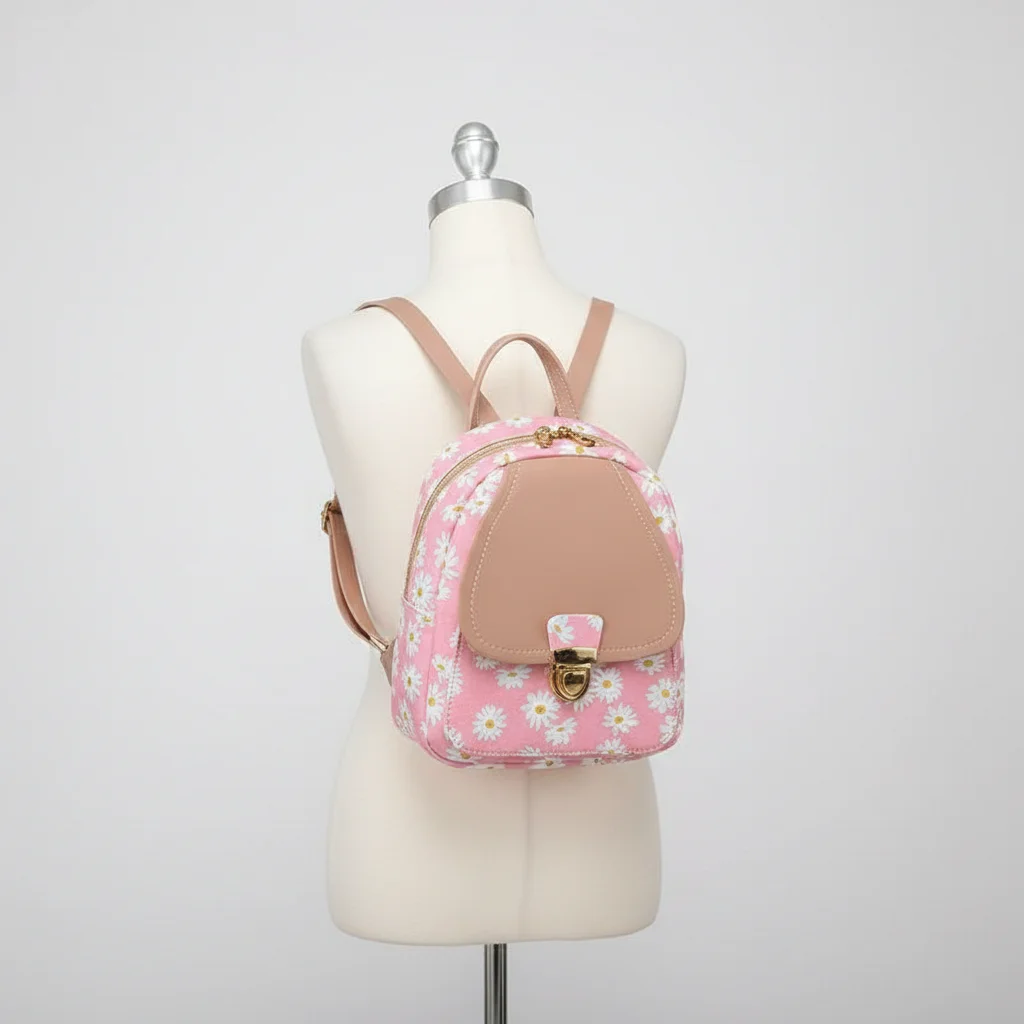 Petit sac à dos fleuri style japonais - Vue 5 - petit sac à dos