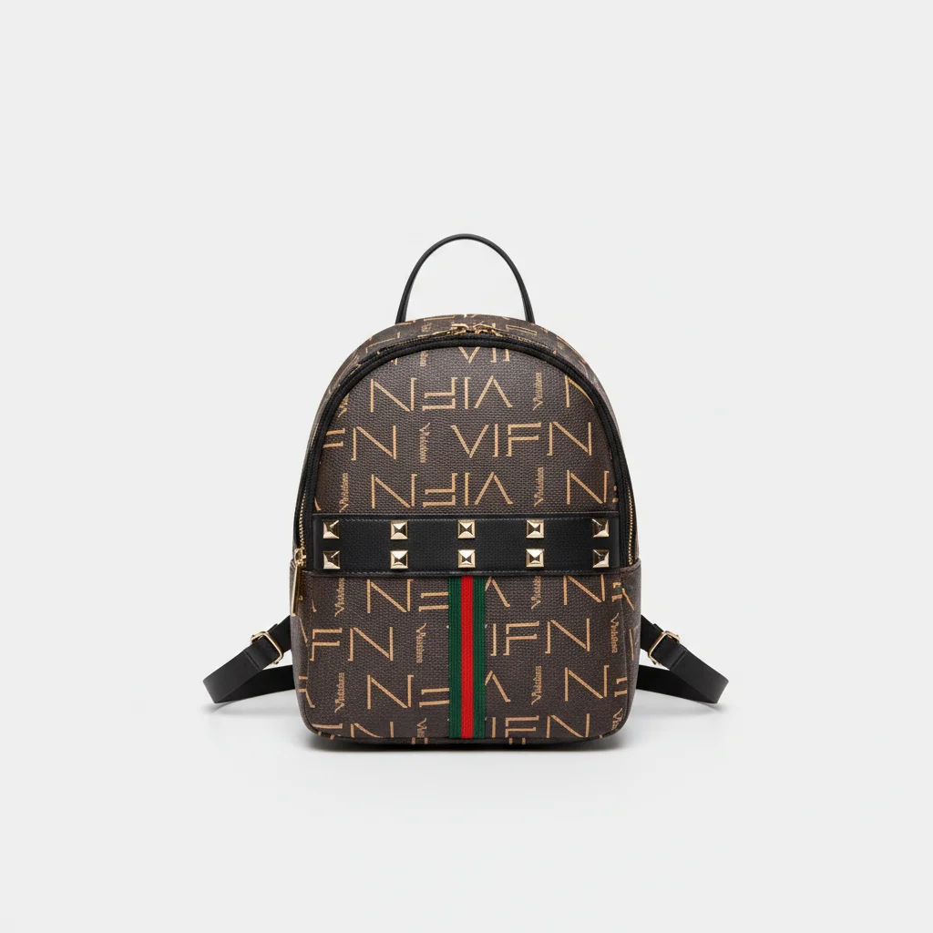Petit sac à dos marron imprimé - Vue 8 - petit sac à dos