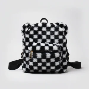 Petit sac à dos motif carreaux original - Vue 1 - petit sac à dos
