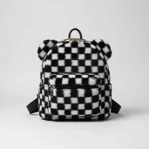 Petit sac à dos motif carreaux original - Vue 2 - petit sac à dos