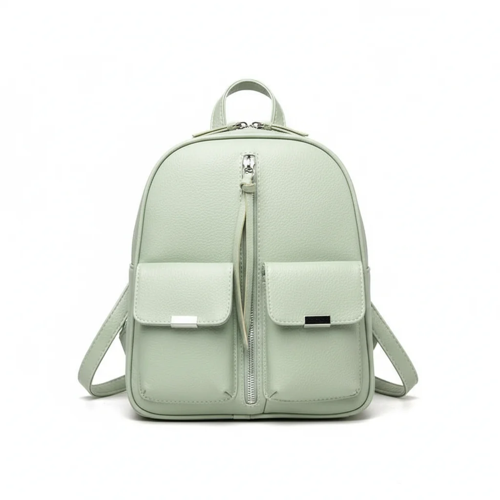 Petit sac à dos multipoches simili cuir - Vue 2 - petit sac à dos