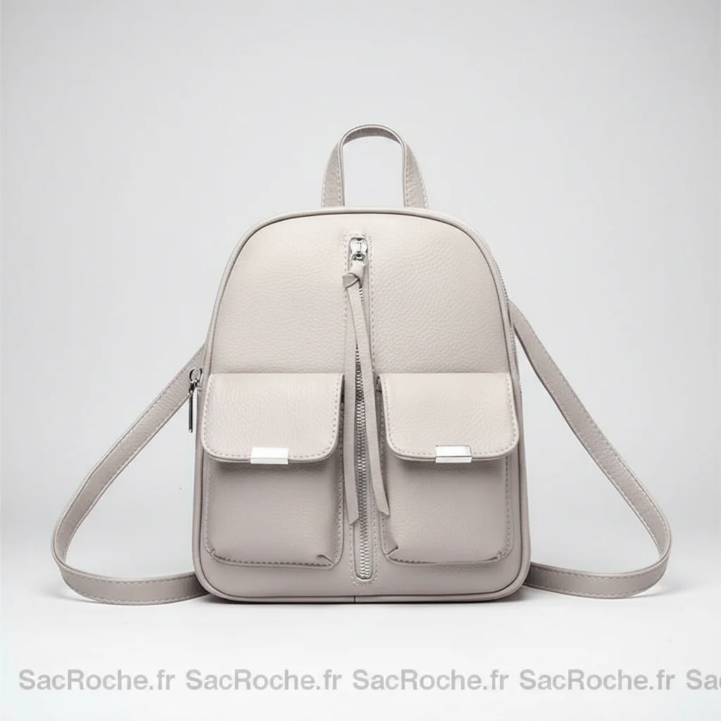 Petit sac à dos multipoches simili cuir - Vue 6 - petit sac à dos