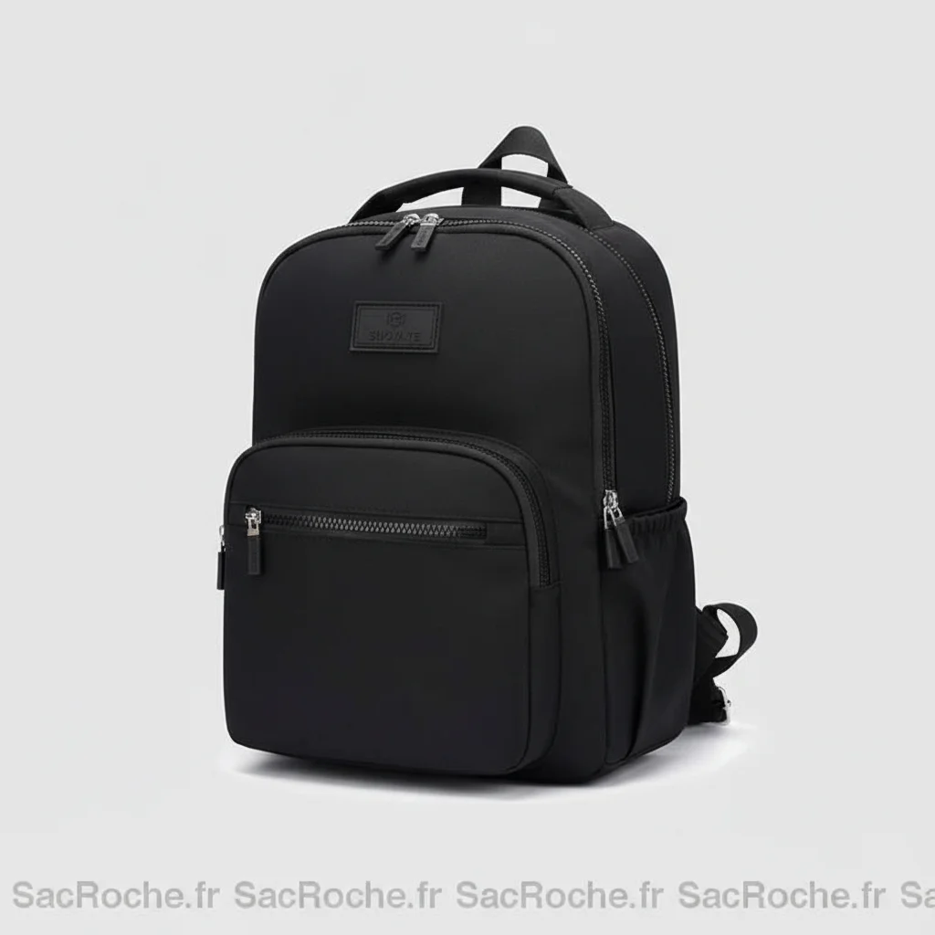 Petit sac à dos noir imperméable polyvalent - Vue 4 - petit sac à dos