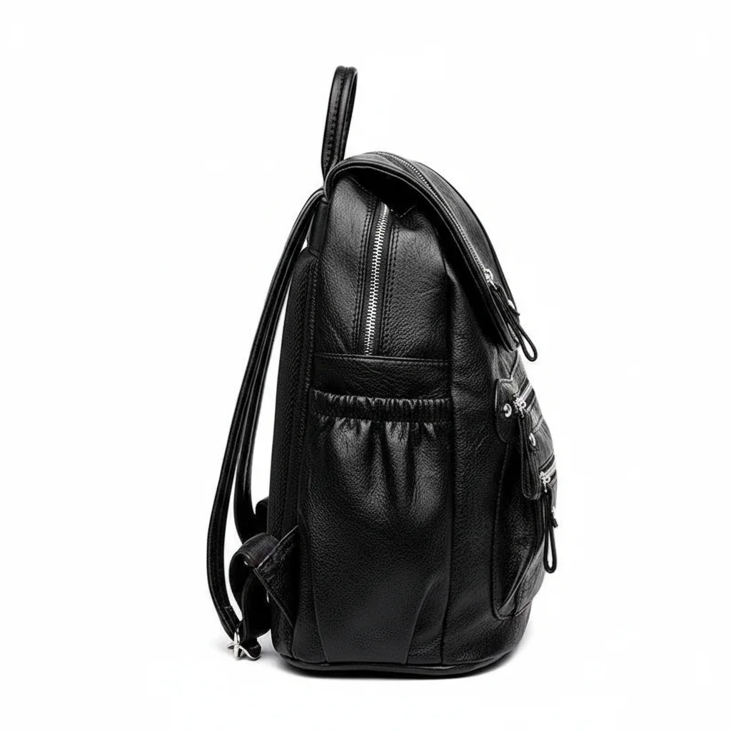 Petit sac à dos noir multi-poches - Vue 2 - petit sac à dos