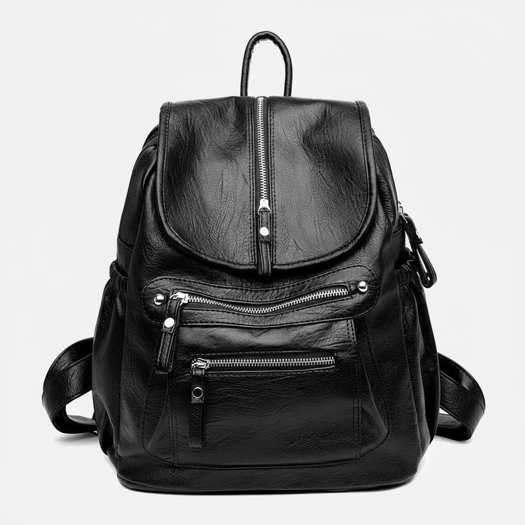 Petit sac à dos noir multi-poches - Vue 5 - petit sac à dos