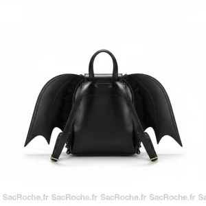 Petit sac à dos noir simili cuir original - Vue 2 - petit sac à dos