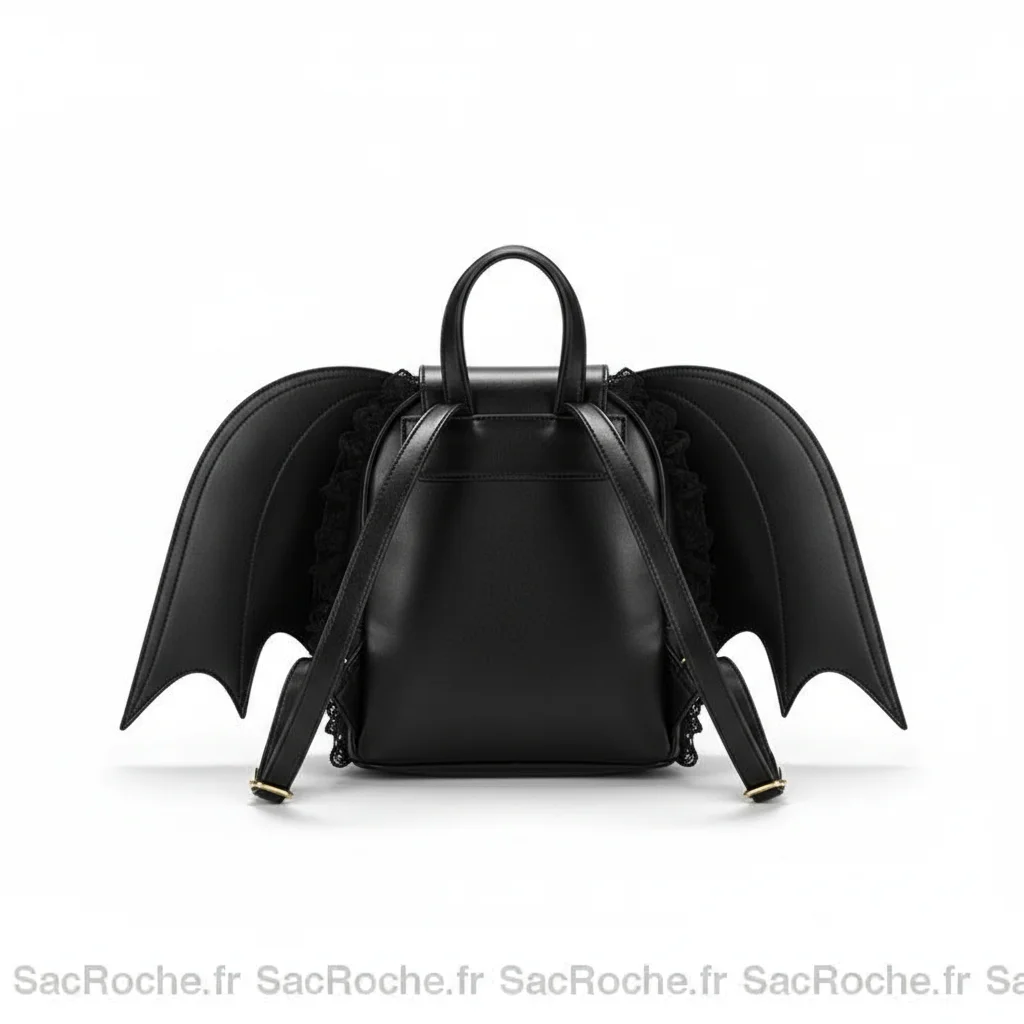 Petit sac à dos noir simili cuir original - Vue 2 - petit sac à dos