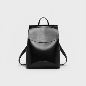 Petit sac à dos noir simili cuir 20 litres - Vue 2 - petit sac à dos