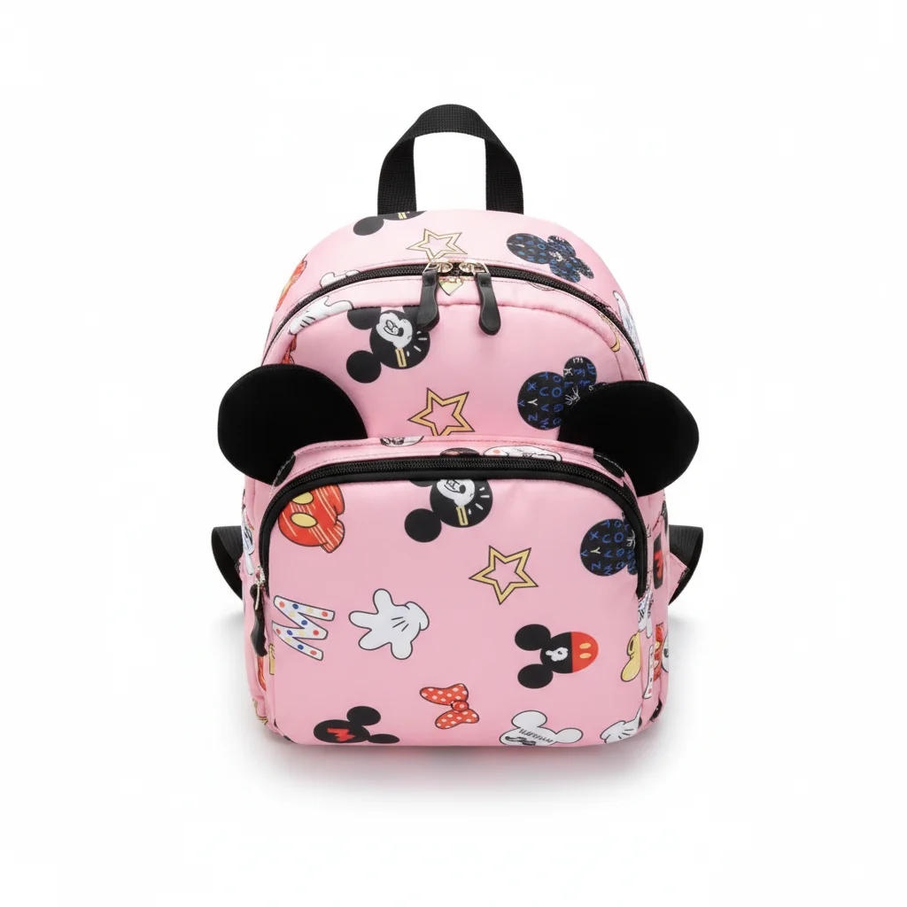 Petit sac à dos rose motif mickey - Vue 3 - petit sac à dos