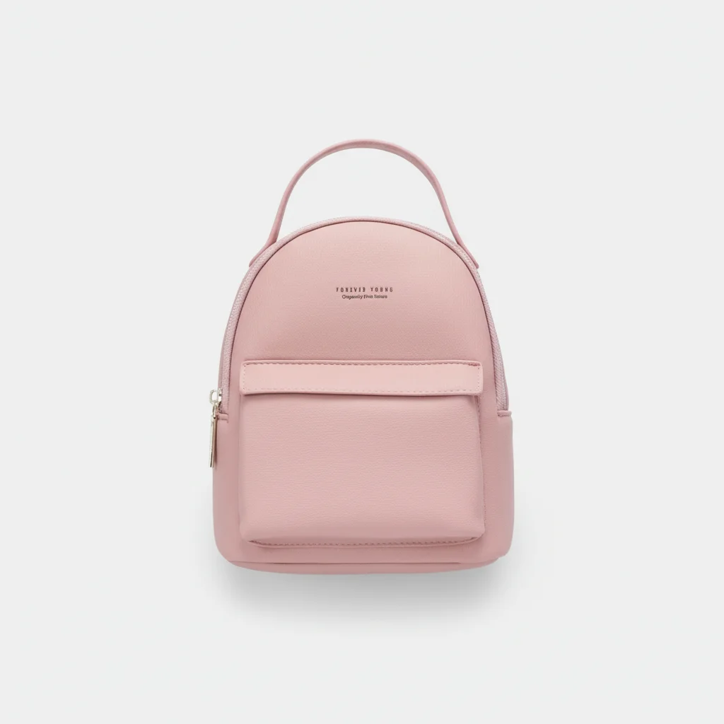 Petit sac à dos rose pastel polyvalent - Vue 3 - petit sac à dos