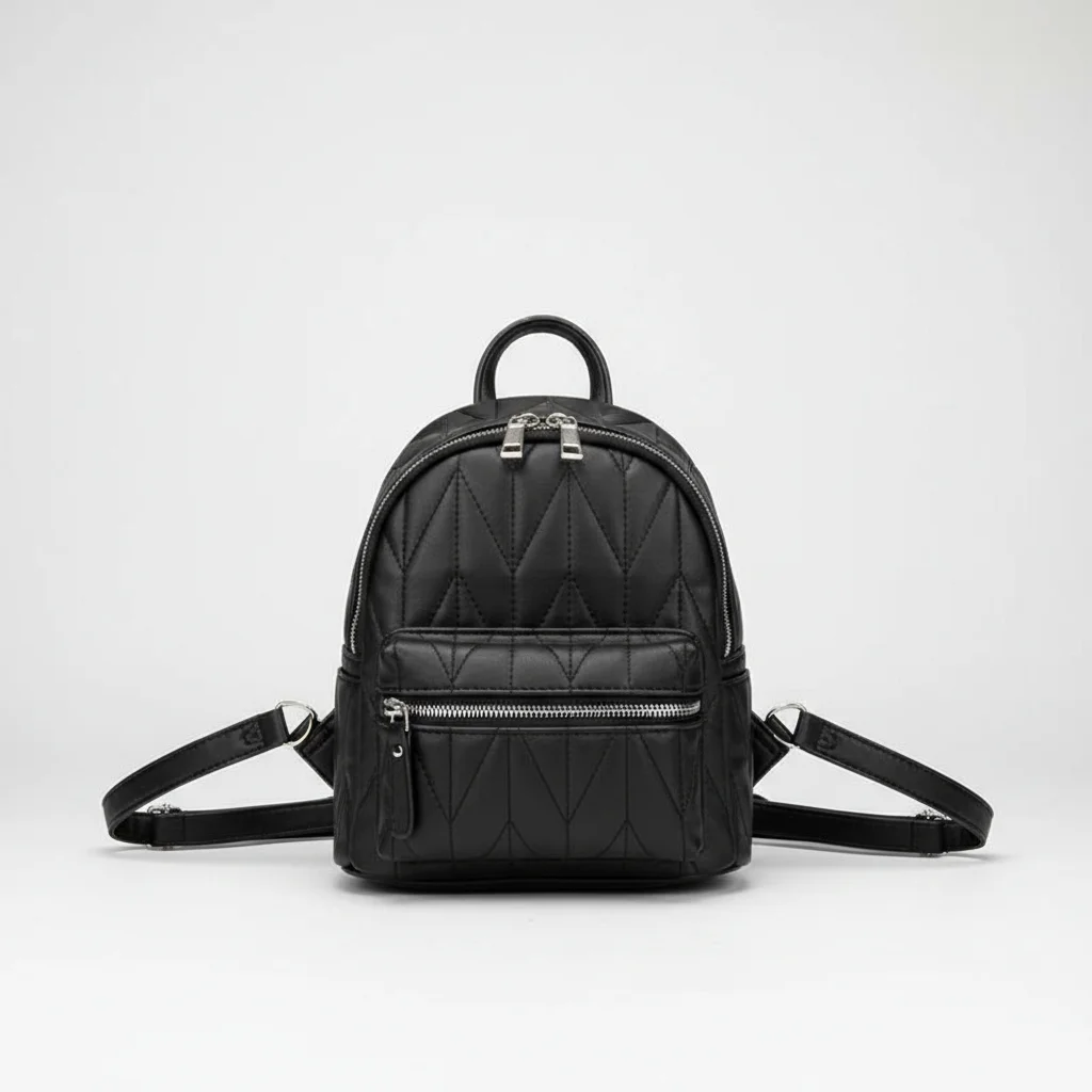 Petit sac à dos simili cuir bandoulière noir - Vue 6 - petit sac à dos