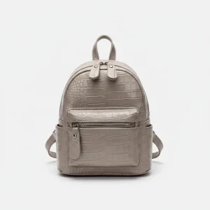Petit sac à dos simili cuir croco - Vue 1 - petit sac à dos