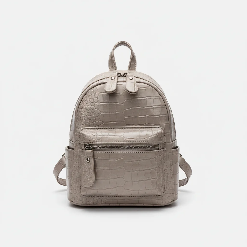 Petit sac à dos simili cuir croco - Vue 1 - petit sac à dos