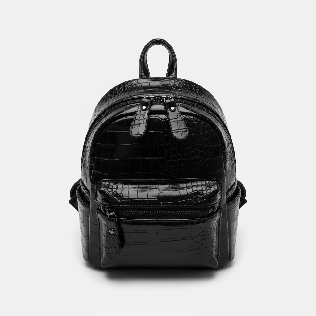 Petit sac à dos simili cuir croco - Vue 3 - petit sac à dos