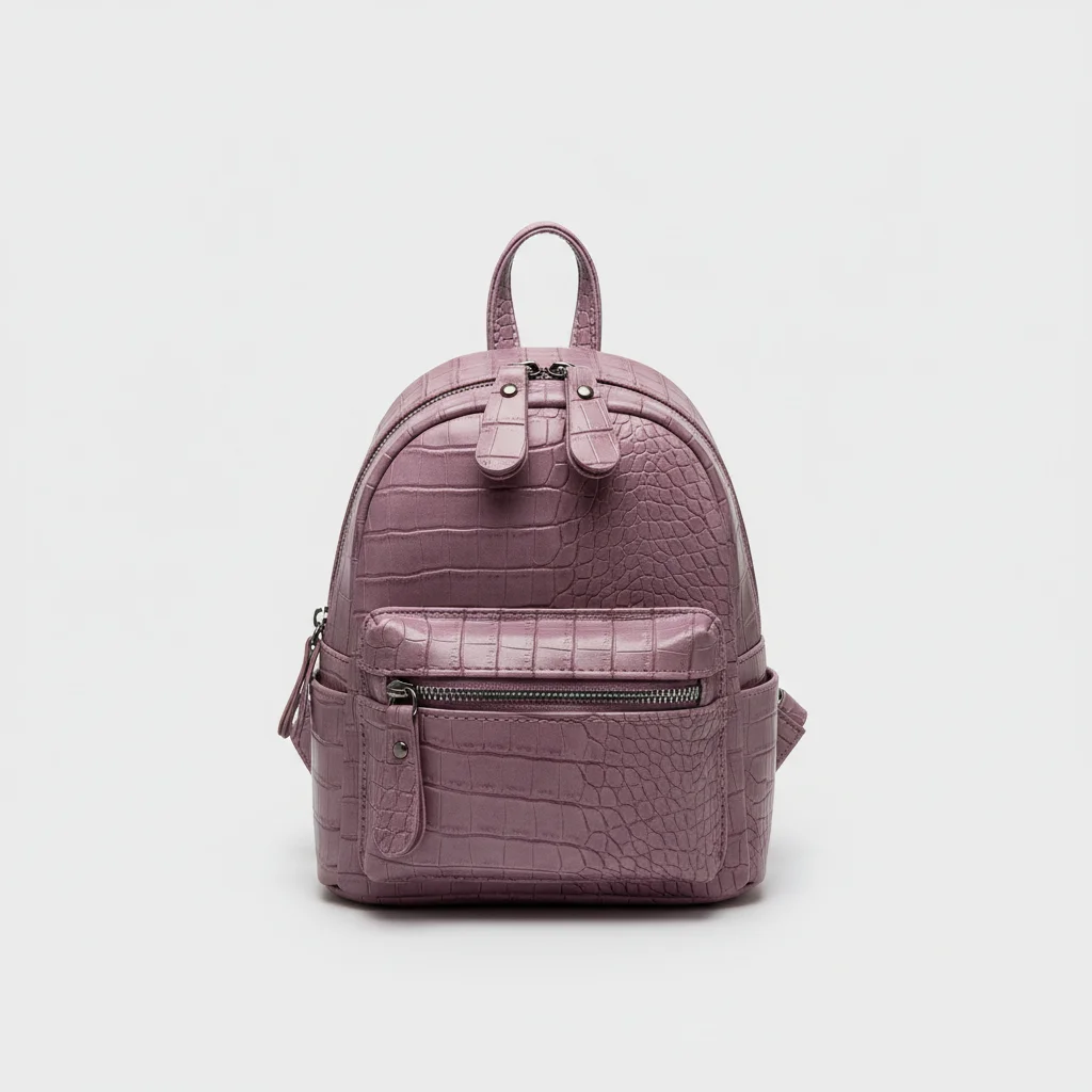 Petit sac à dos simili cuir croco - Vue 6 - petit sac à dos
