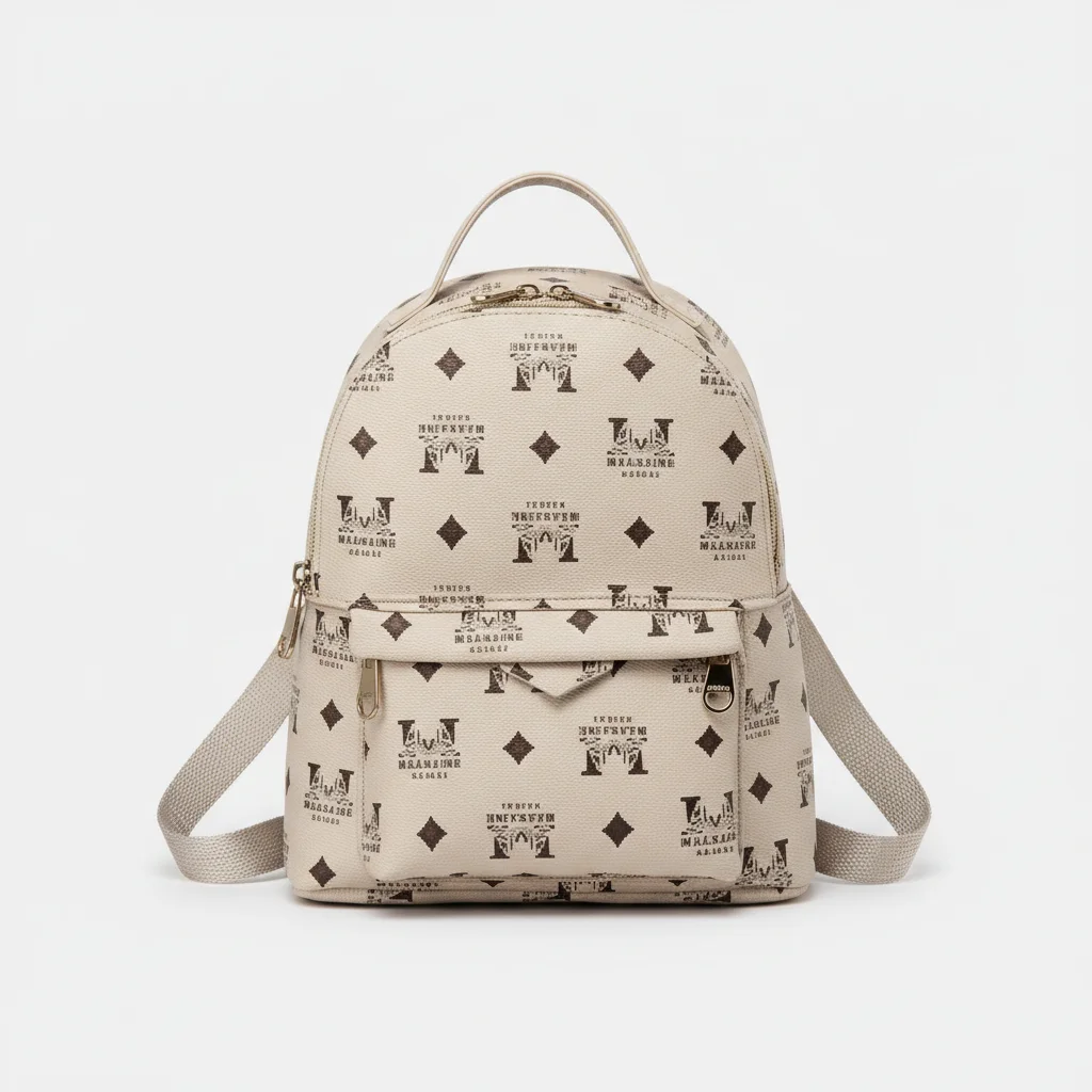 Petit sac à dos simili cuir imprimé luxe - Vue 1 - petit sac à dos