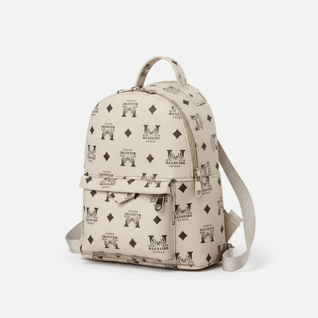 Petit sac à dos simili cuir imprimé luxe - Vue 2 - petit sac à dos