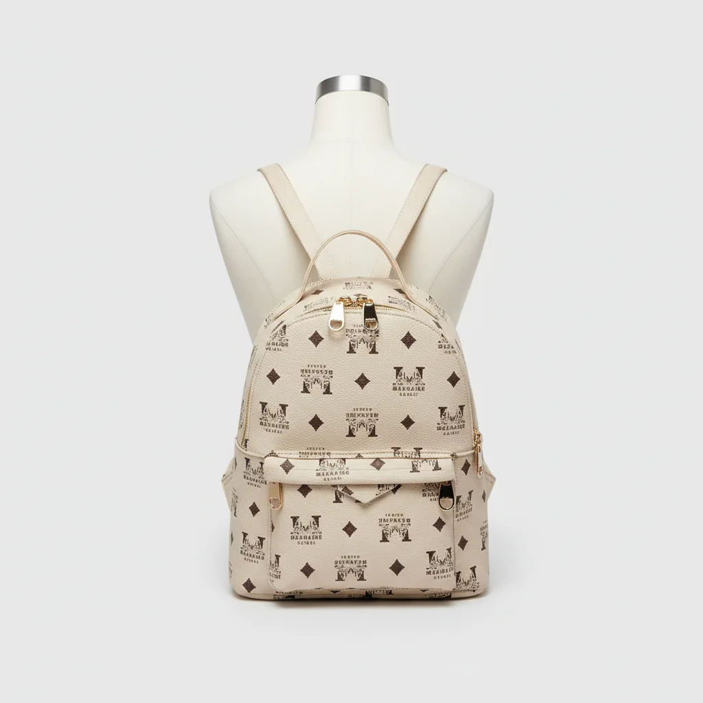 Petit sac à dos simili cuir imprimé luxe - Vue 5 - petit sac à dos