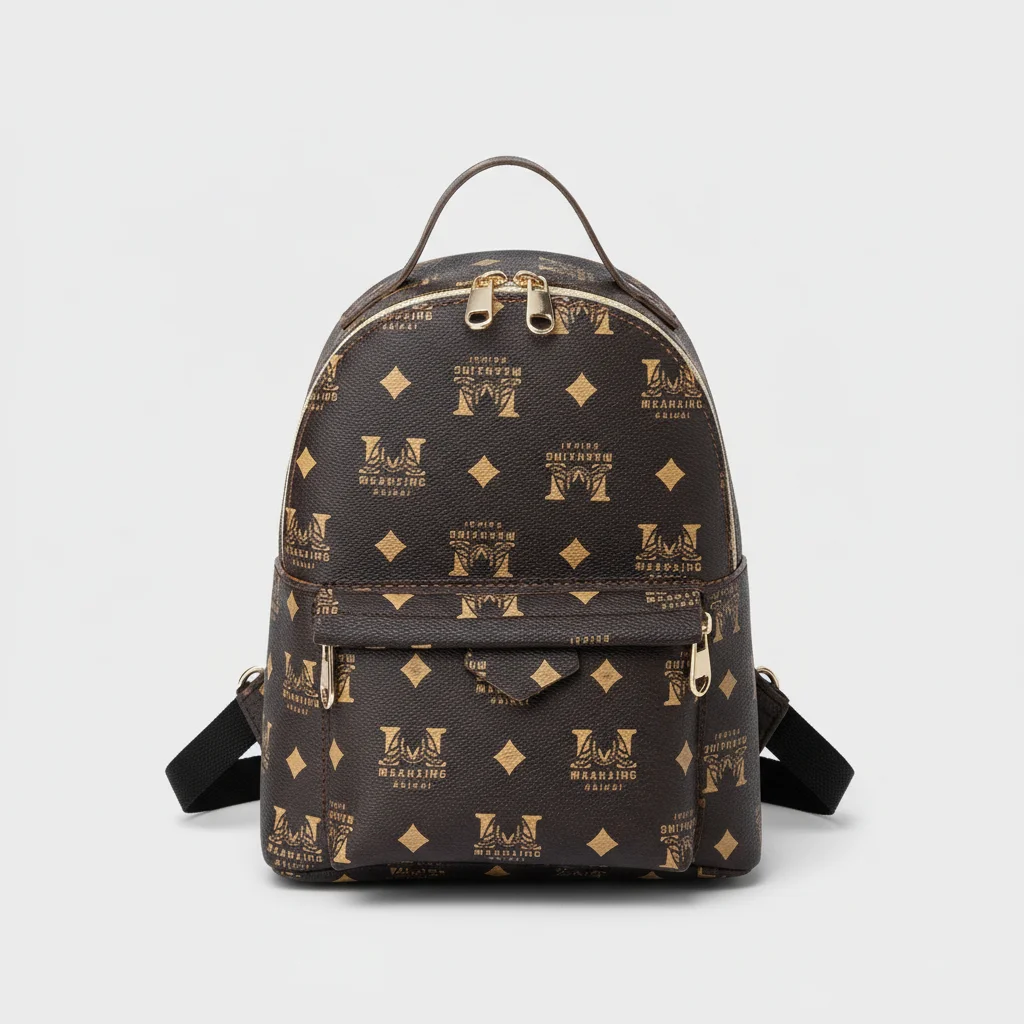 Petit sac à dos simili cuir imprimé luxe - Vue 6 - petit sac à dos