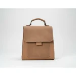 Petit sac à dos simili cuir marron compact - Vue 1 - petit sac à dos