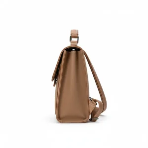 Petit sac à dos simili cuir marron compact - Vue 2 - petit sac à dos