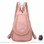 Petit sac à dos simili cuir rose - Vue 1 - petit sac à dos