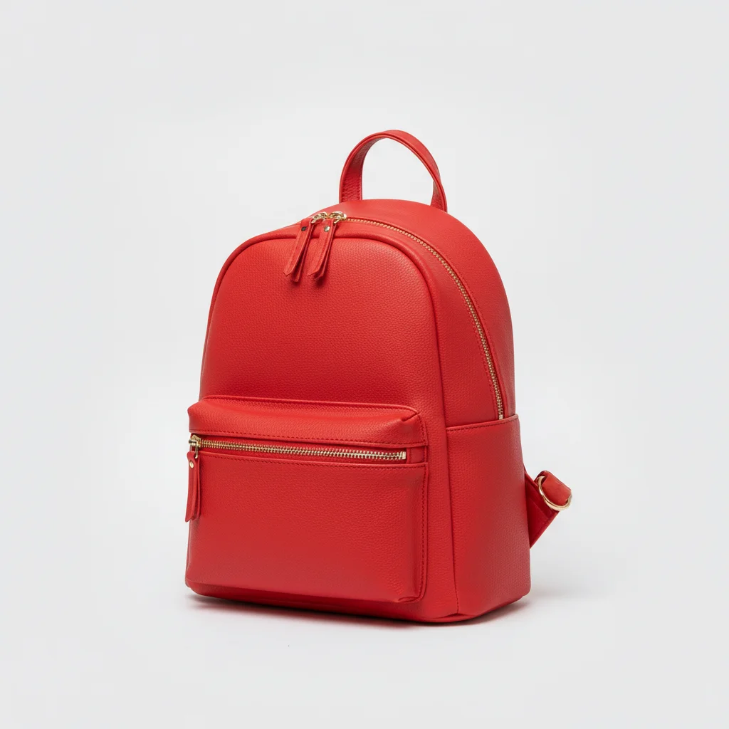Petit sac à dos simili cuir rouge tendance - Vue 13 - petit sac à dos