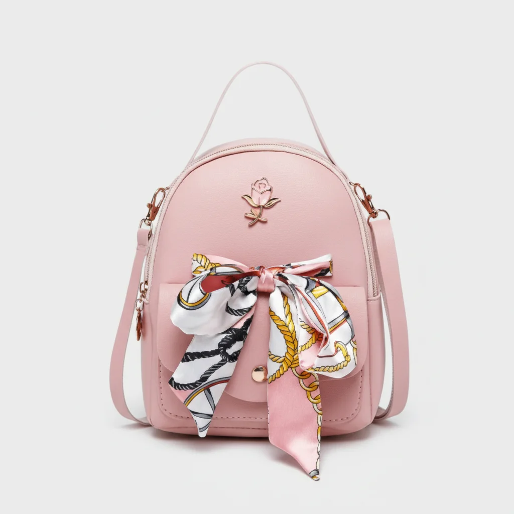 Petit sac à dos simili cuir rouge tendance - Vue 9 - petit sac à dos