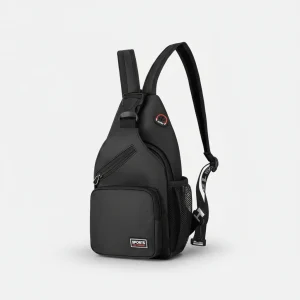 Petit sac à dos sportif bicolore en velours - Vue 1 - petit sac à dos