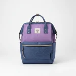 Petit sac à dos toile imperméable violet et bleu - Vue 1 - petit sac à dos