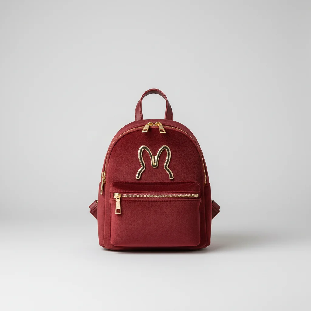 Petit sac à dos velours confortable rose - Vue 10 - petit sac à dos