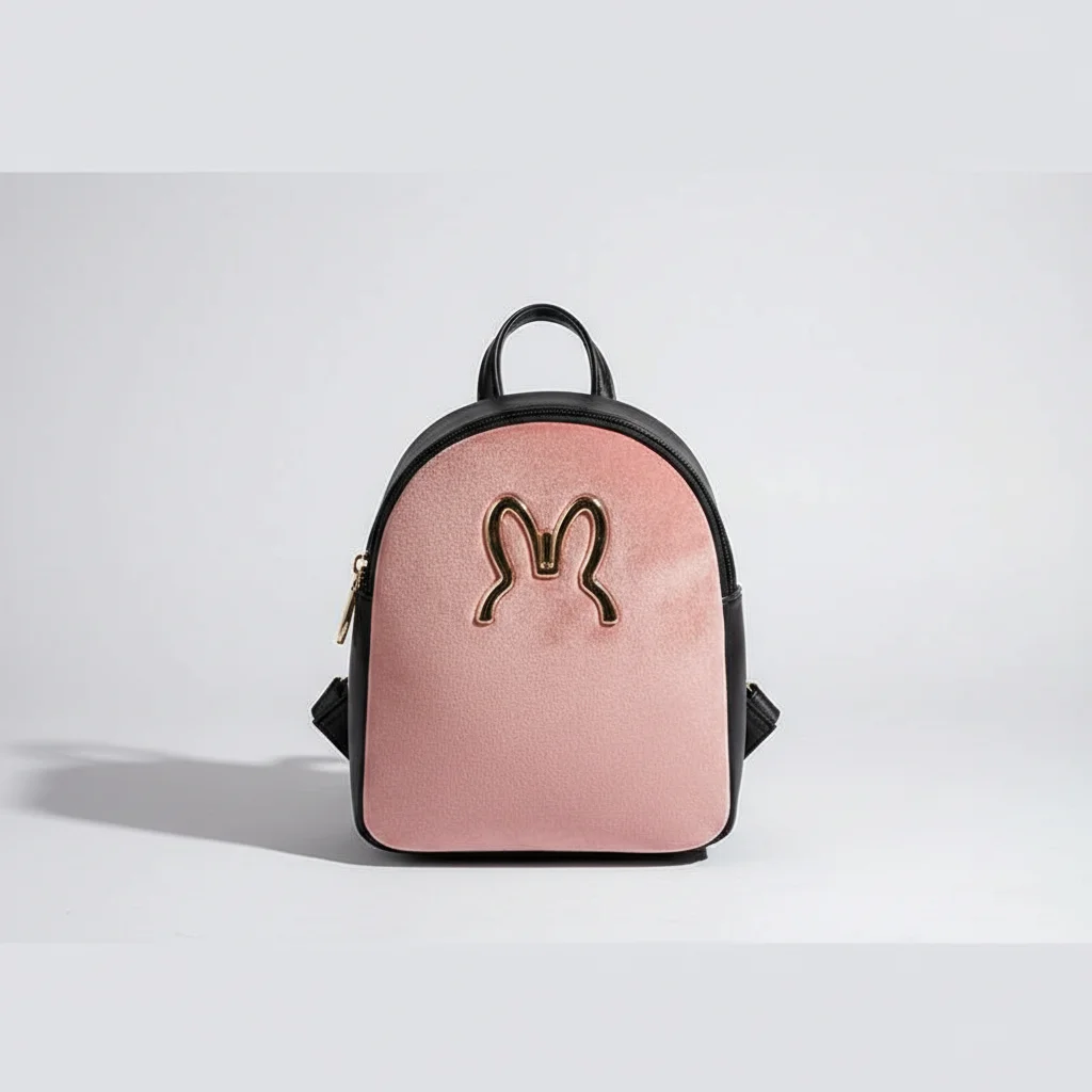 Petit sac à dos velours confortable rose - Vue 11 - petit sac à dos