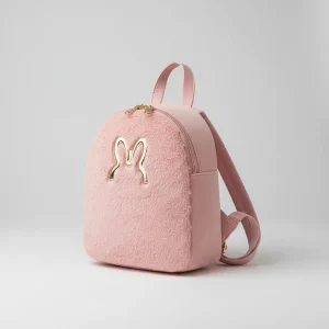 Petit sac à dos velours confortable rose - Vue 2 - petit sac à dos