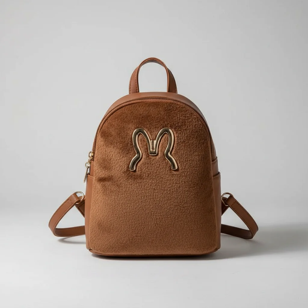 Petit sac à dos velours confortable rose - Vue 7 - petit sac à dos