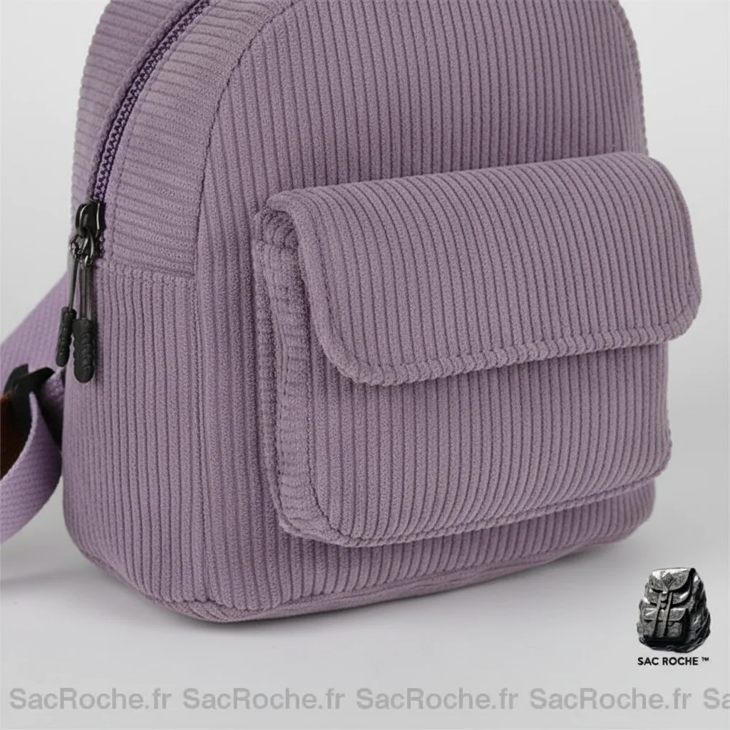 Petit sac à dos velours côtelé coloré - Vue 4 - petit sac à dos