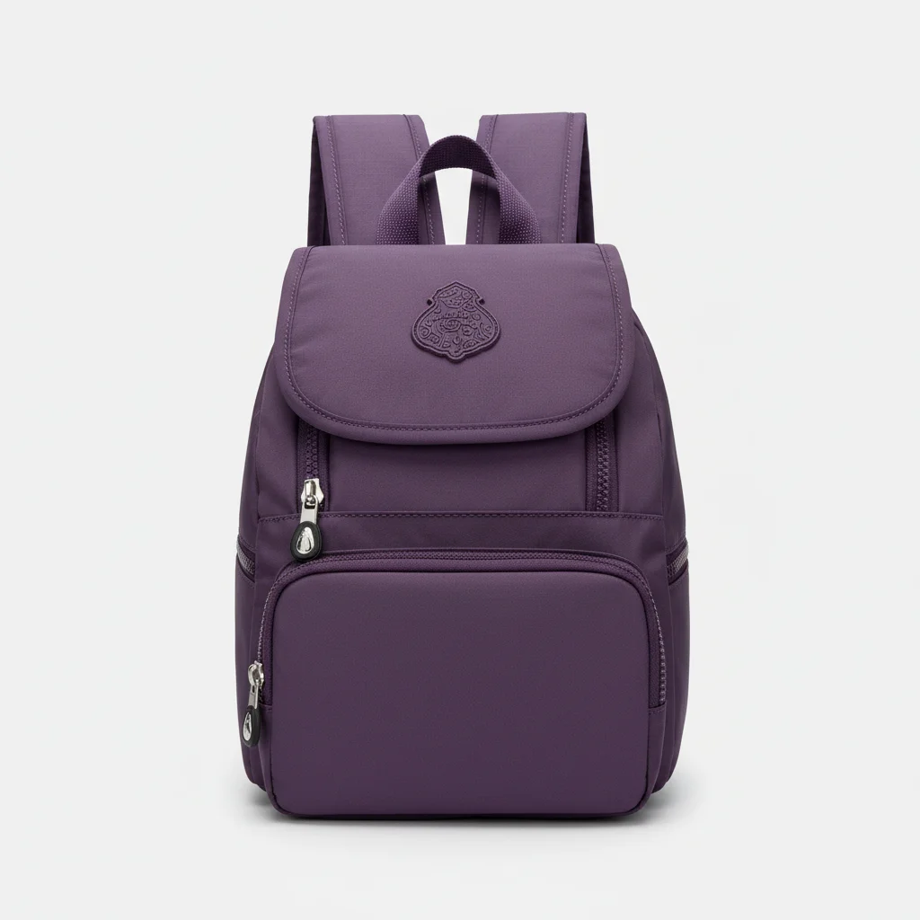 Petit sac à dos violet imperméable à rabat - Vue 12 - petit sac à dos